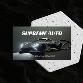 自動車の詳細、修理、自動車販売店3Dグレーモダン 名刺