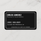 自動車の詳細 名刺 (裏面)