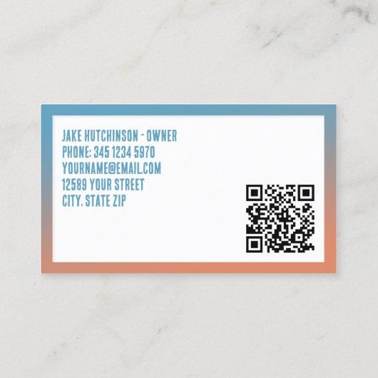 自動車の詳細QR 名刺 (裏面)