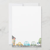 自動車の誕生日パーティー招待状 輸送をテーマに 招待状 (裏面)