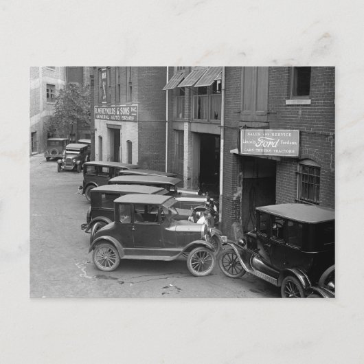 自動車の販売とサービス 1926年 ポストカード (正面)