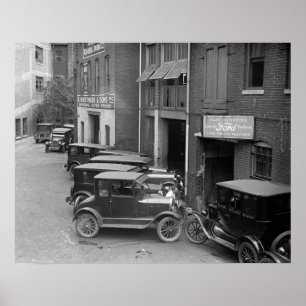 自動車の販売とサービス 1926年 昔の写真 ポスター