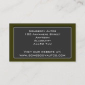 自動車の貿易名刺のテンプレート1 名刺 (裏面)