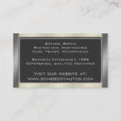 自動車の貿易名刺のテンプレート20 名刺 (裏面)