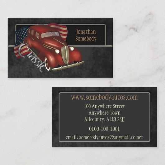 自動車の貿易名刺のテンプレート4 名刺 (正面/裏面)