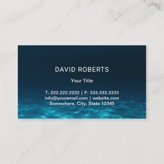 自動車の車の洗車深いブルー 名刺 (裏面)