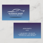 自動車の車修理レンタルエレガント青 名刺 (正面/裏面)