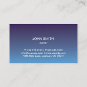 自動車の車修理レンタルエレガント青 名刺 (裏面)