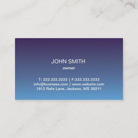 自動車の車修理レンタルエレガント青 名刺 (裏面)