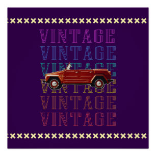 自動車の運転ヴィンテージ ポスター