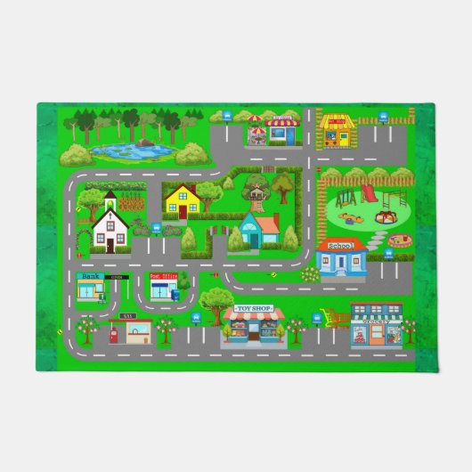 自動車の道路 ドアマット (正面)