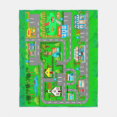 自動車の道路 フリースブランケット (正面)