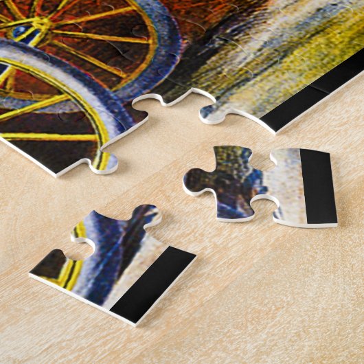 自動車の黄金時代ヴィンテージモデルTツーリング ジグソーパズル (側面)