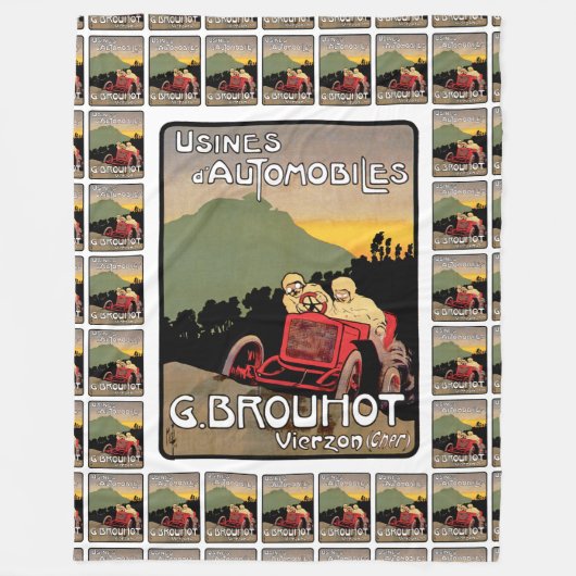 自動車を使う フリースブランケット (正面)