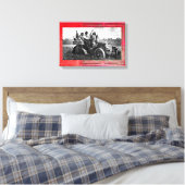 自動車を運転するアパッチとジェロニモ キャンバスプリント (インサイチュ (寝室))