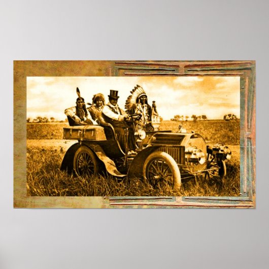 自動車を運転するアパッチとジェロニモ ポスター (正面)