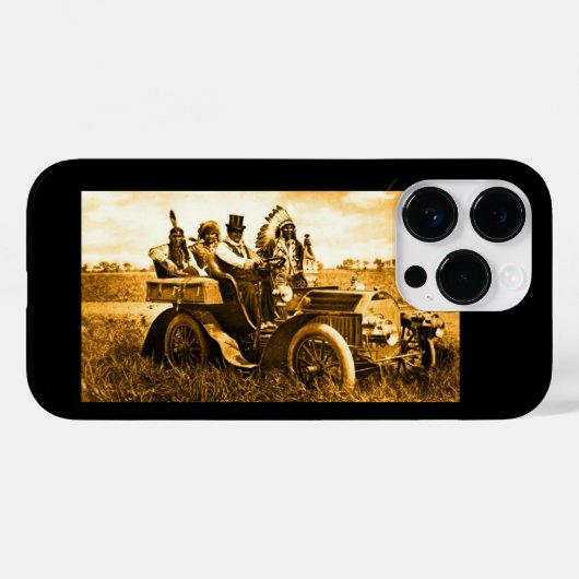 自動車を運転するアパッチとジェロニモ Case-Mate iPhoneケース (裏面 (横))