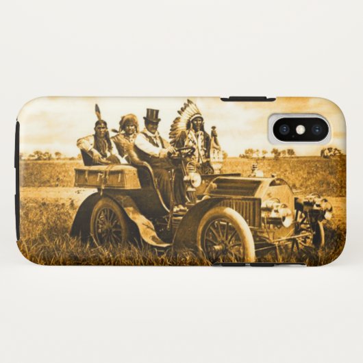 自動車を運転するアパッチとジェロニモ Case-Mate iPhoneケース (裏面(横))