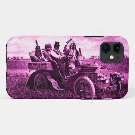 自動車を運転するアパッチとジェロニモ Case-Mate iPhoneケース (裏面(横))