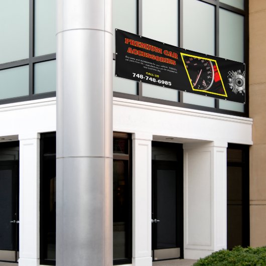 自動車アクセサリーカスタムビジネスバナー 横断幕 (ビルの外側)