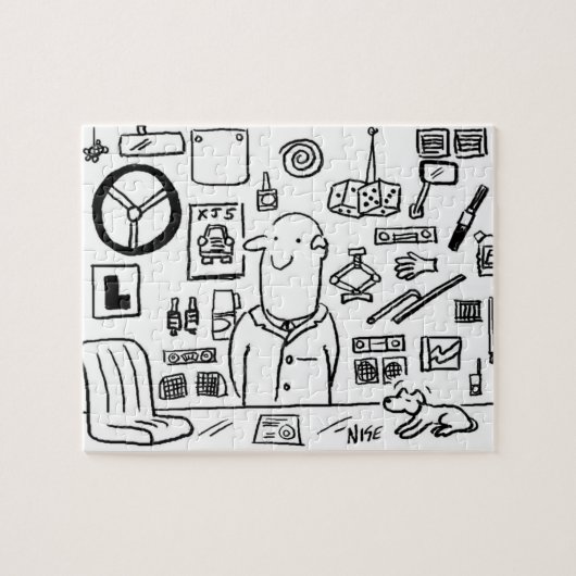 自動車アクセサリーストア漫画 ジグソーパズル (横)