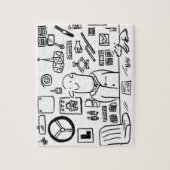 自動車アクセサリーストア漫画 ジグソーパズル (縦)