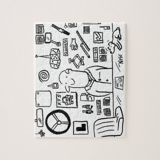 自動車アクセサリーストア漫画 ジグソーパズル (縦)