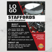 自動車エンジン、自動車ディーラー広告ズ チラシ (正面)