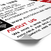 自動車エンジン、自動車ディーラー広告ズ ポスター (角)