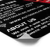 自動車エンジン、自動車ディーラー広告ズ ポスター (角)