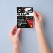 自動車エンジン、自動車整備士&修理広告ズ チラシ (手)