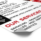 自動車エンジン、自動車整備士&修理広告ズ ポスター (角)