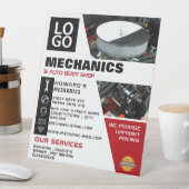 自動車エンジン、自動車整備士&修理広告ズ 台座サイン (インサイチュ)