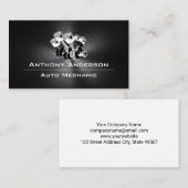 自動車エンジン |金属ブラシ 名刺 (正面/裏面)