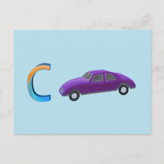 自動車カード ポストカード (正面)