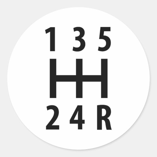 自動車ギアシフト5 ラウンドシール (正面)