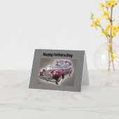 自動車クラシックの父親のデイカード カード (黄色い花)