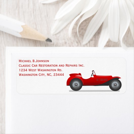 自動車クラシックアンティーク個人事業または自動車事業 ラベル (インサイチュ)