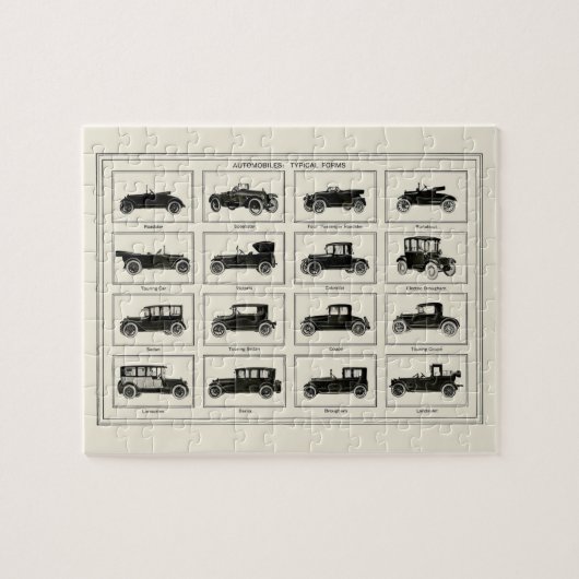 自動車クラシックチャートヴィンテージ収集家 ジグソーパズル (横)