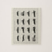 自動車クラシックチャートヴィンテージ収集家 ジグソーパズル (縦)