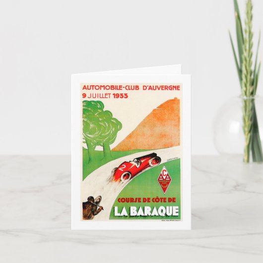 自動車クラブ〜がビンテージカー広告 カード (正面)