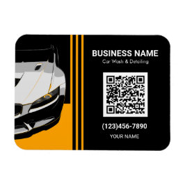 自動車コーティング＆洗車QRコード マグネット