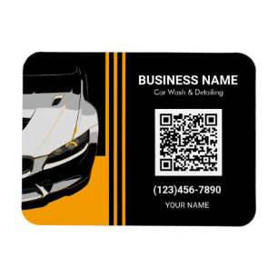 自動車コーティング＆洗車QRコード マグネット