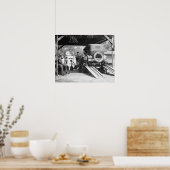 自動車サービスステーション、1924。ヴィンテージ写真 ポスター (キッチン)