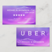 自動車サービスレインボーピンクドライバー5つ星 名刺 (正面/裏面)