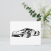自動車スケッチII ポストカード (スタンド正面)