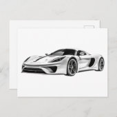 自動車スケッチII ポストカード (正面/裏面)