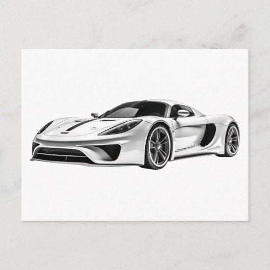 自動車スケッチII ポストカード (正面)
