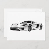 自動車スケッチII ポストカード (正面/裏面)