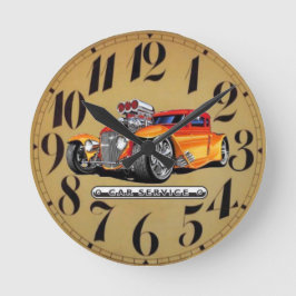 自動車スタイル ラウンド壁時計